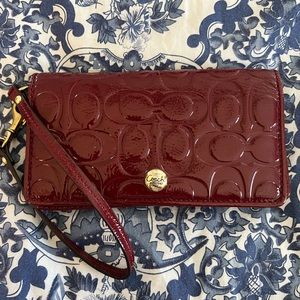 Coach Burgundy Clutch/Wallet